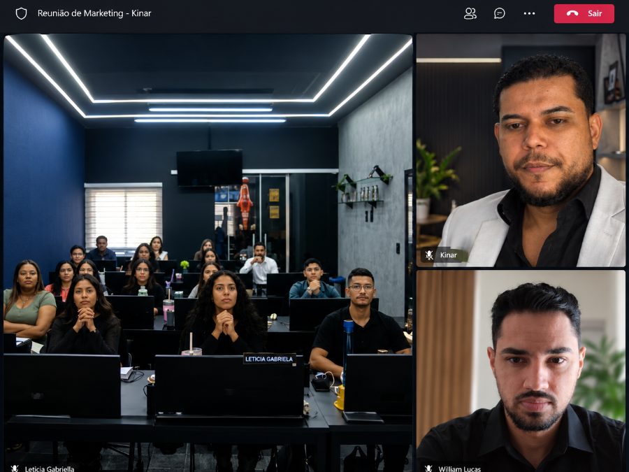 Reunião de marketing da Kinar com a equipe